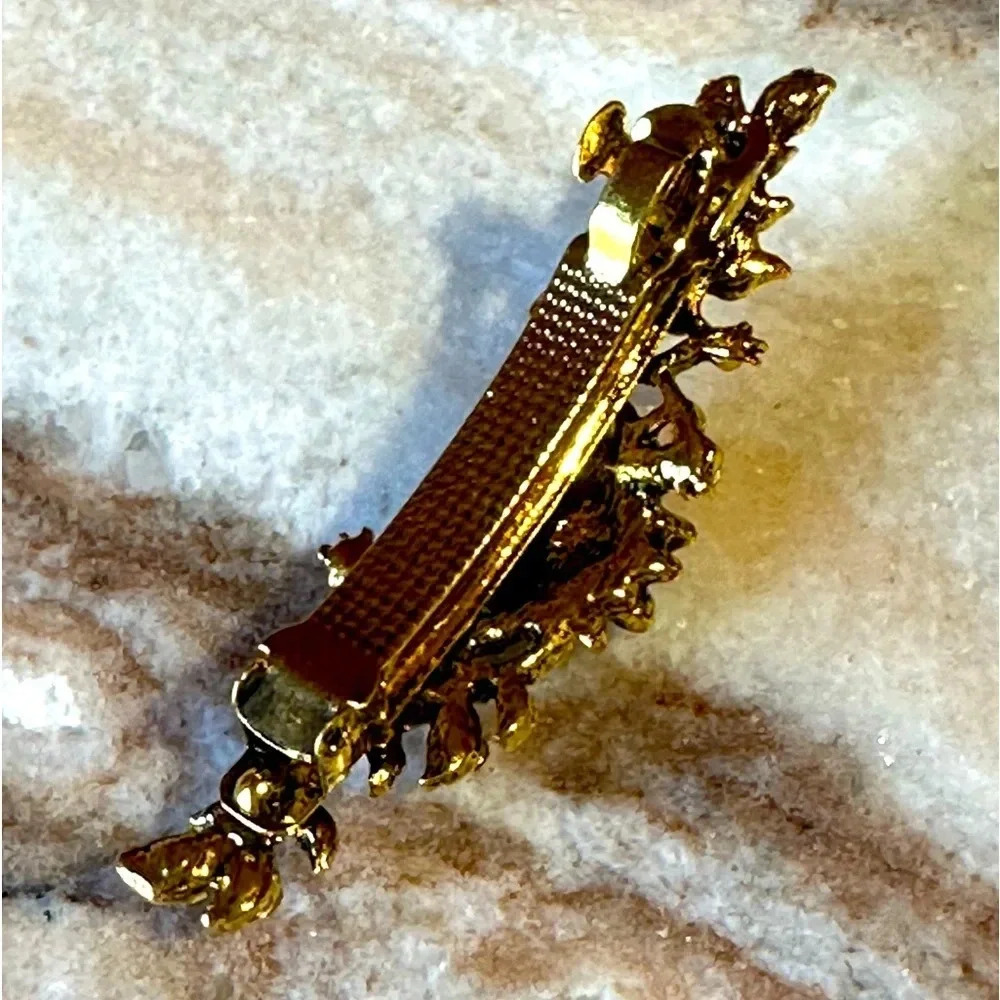 Dark Pink, Light Pink & AB Floral Crystal Rhinestone Medium Barrette Hair Clip - Picture 5 of 6